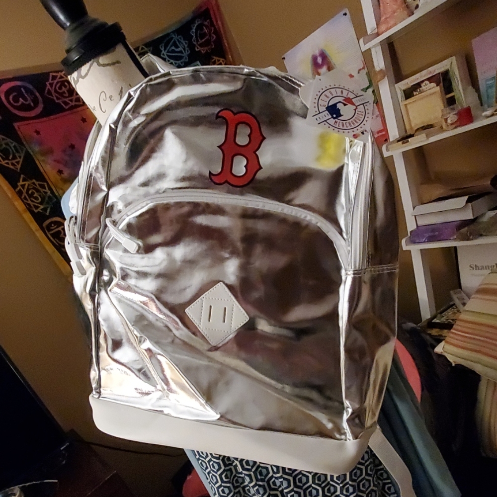 Take Me Out to the Ballgame° N.W.T.BACK pack Boston REDSOCKS rocking silver